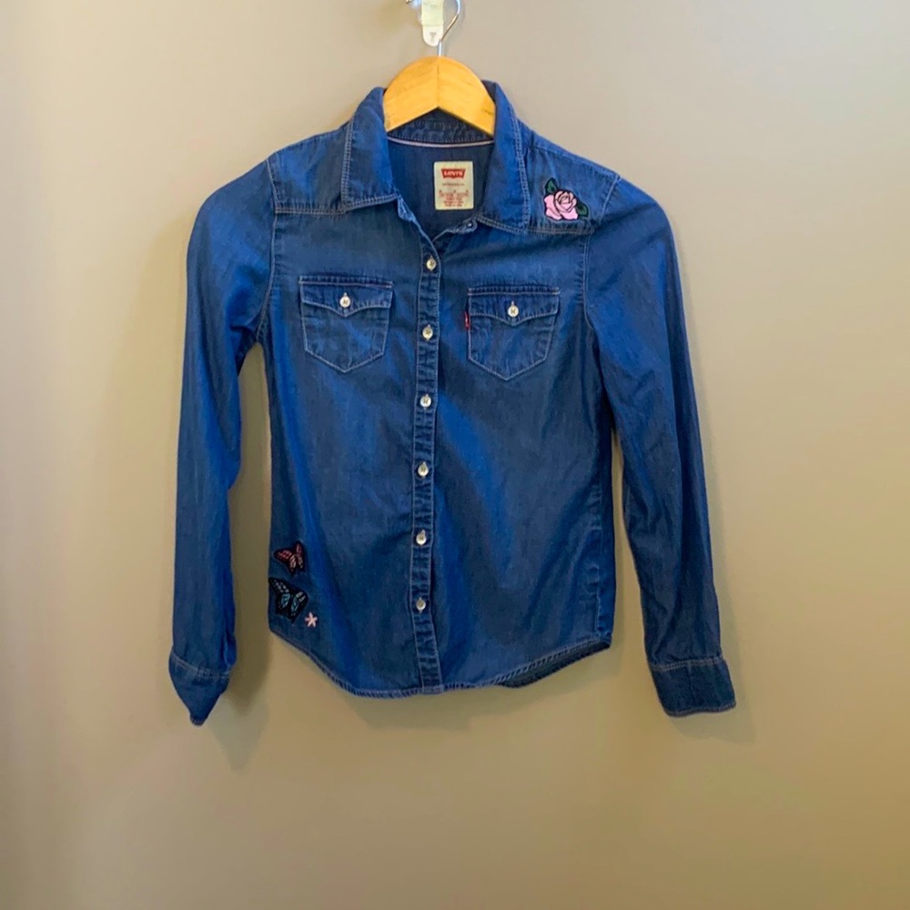 Girls Levi's Long Sleeve Button Up Shirt